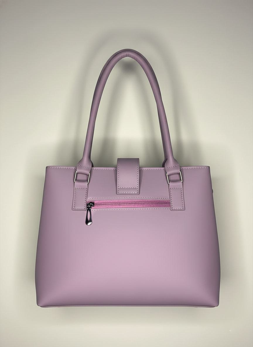 Blush Quilted Structured Tote